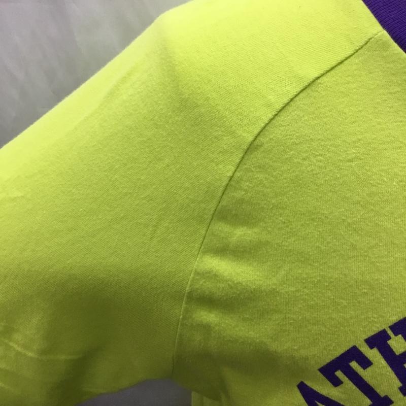 ナイキ NIKE Tシャツ 半袖 376233-358 クルーネック XL ロゴ、文字 薄緑 / ライトグリーン / X 紫 / パープル /  メンズ USED 古着 中古 10115518