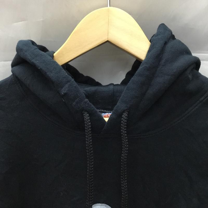 古着 USED パーカー 長袖 L プリント 黒 / ブラック /  メンズ USED 古着 中古 10110782