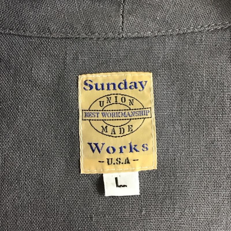 サンデーワークス SUNDAY WORKS ジャケット、上着 ジャケット、ブレザー ロングジャケット アウター カジュアルジャケット カラージャケット L 無地 灰 / グレー /  メンズ USED 古着 中古 10107810