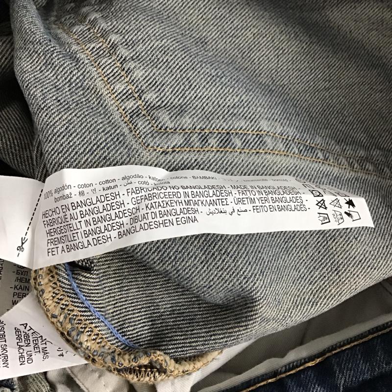 ザラ ZARA パンツ デニム、ジーンズ デニムパンツ ワイドパンツ カジュアルパンツ 40 無地 インディゴ / インディゴ /  メンズ USED 古着 中古 10149601