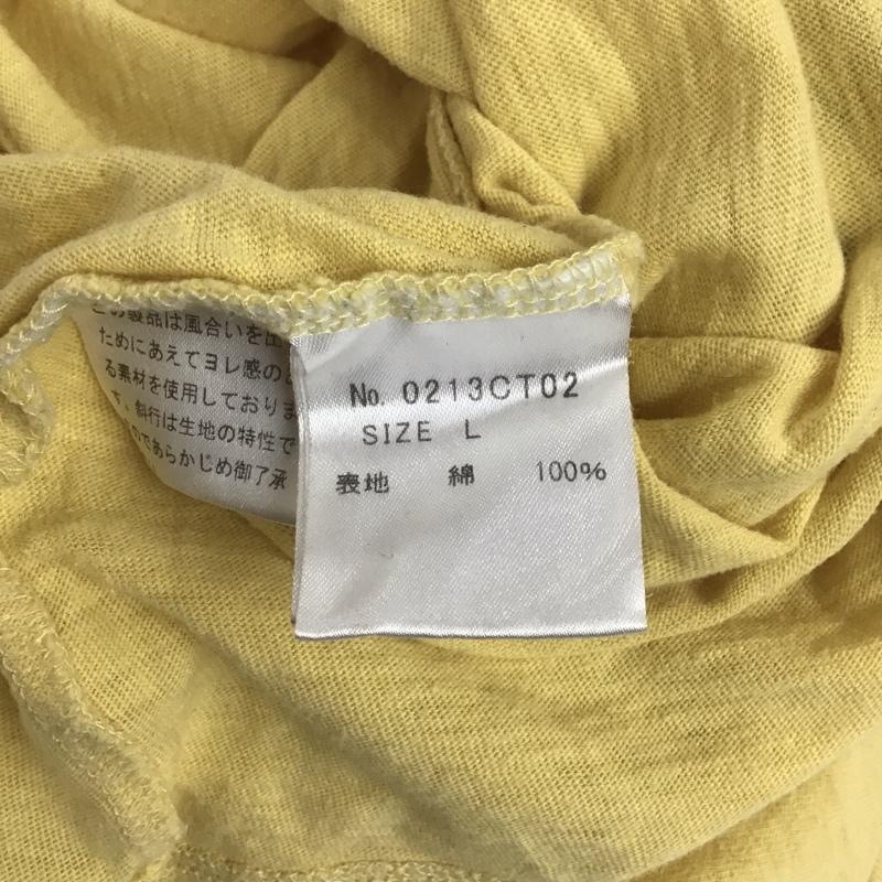 ヒステリックグラマー HYSTERIC GLAMOUR Tシャツ 半袖 半袖カットソー プリントTシャツ クルーネックカットソー L ロゴ、文字 黄 / イエロー /  メンズ USED 古着 中古 10124355
