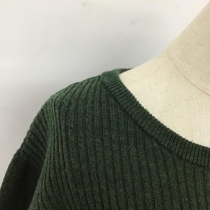 ビームス ハート BEAMS HEART ワンピース ロングスカート 長袖ニットワンピース ロングワンピース リブニット 無地 カーキ / カーキ /  レディース USED 古着 中古 10117481