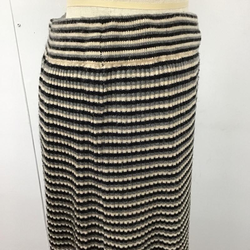 ニコアンド niko and... スカート ロングスカート ニットスカート M ボーダー柄 マルチカラー / マルチカラー /  レディース USED 古着 中古 10111406