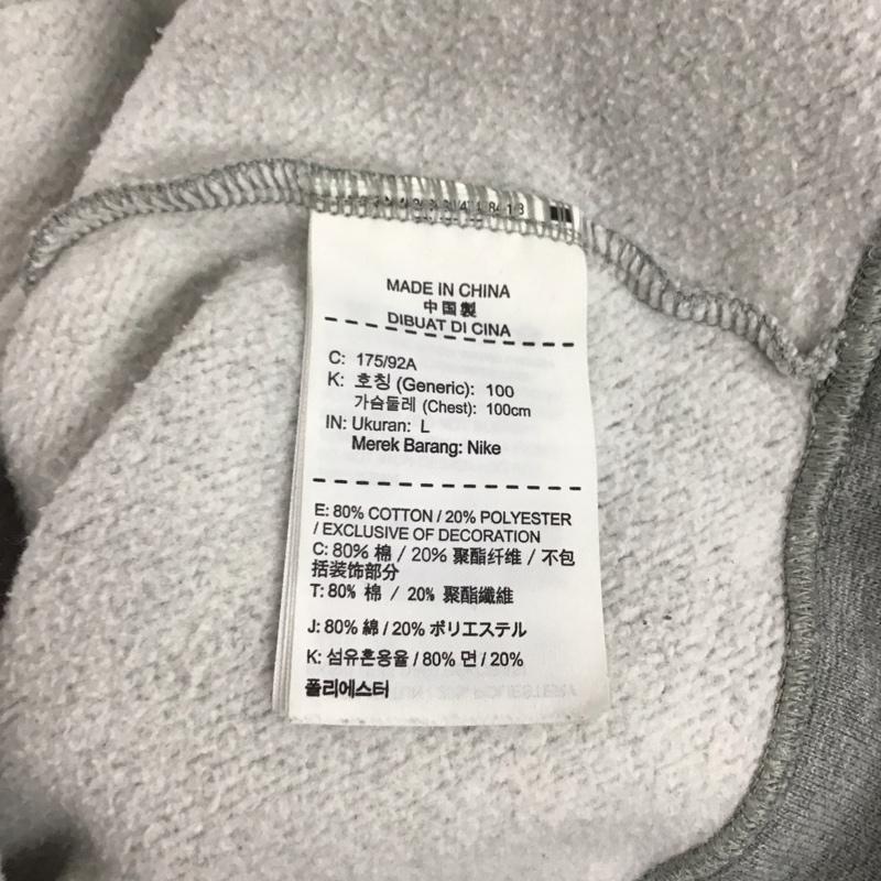 ナイキ NIKE トレーナー 長袖 ar1823-063 NIKENik AirFleeceCrewSweat 長袖トレーナー プルオーバー L ロゴ、文字 灰 / グレー /  メンズ USED 古着 中古 10130645