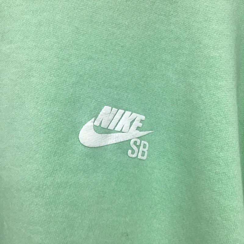 ナイキ NIKE トレーナー 長袖 長袖トレーナー スウェット クルーネック プルオーバー FREE ロゴ、文字 薄緑 / ライトグリーン /  メンズ USED 古着 中古 10148512
