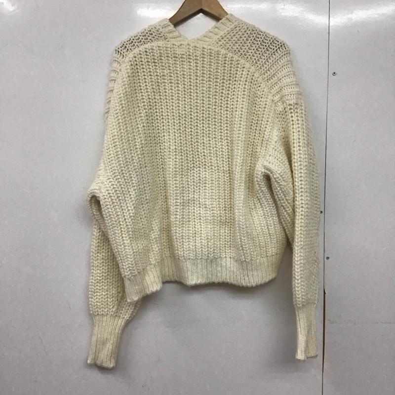 ニコアンド niko and... カーディガン 長袖 長袖ニットカーディガン 前ボタン ノーカラー 3 無地 白 / ホワイト /  レディース USED 古着 中古 10145412
