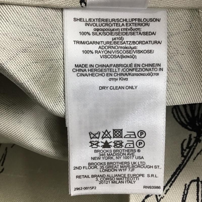 ブルックスブラザーズ BROOKS BROTHERS ボトムス ボトムス シルク ストレートパンツ センタープレス 4 総柄 アイボリー / アイボリー /  レディース USED 古着 中古 10123199