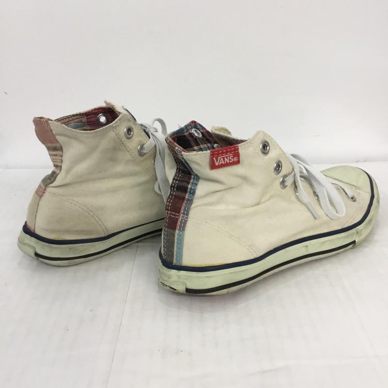 バンズ VANS スニーカー スニーカー V66L-NCK CLASSIC SKOOL HI 23.5cm 箱無 23.5cm 無地 X チェック 白 / ホワイト /  レディース USED 古着 中古 10044807