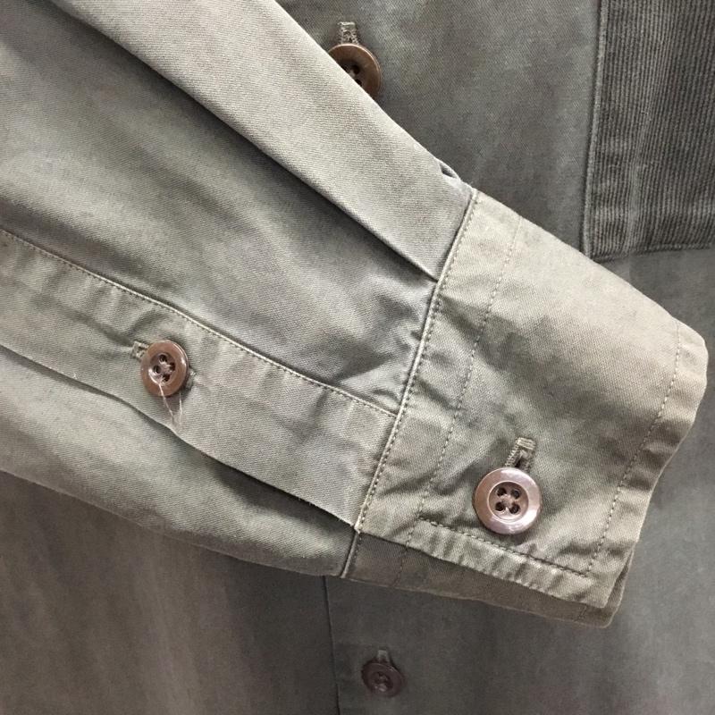 ブルーワーク BLUE WORK シャツ、ブラウス 長袖 長袖シャツ カラーシャツ ポケットシャツ 長袖カットソー トゥモローランド S 無地 カーキ / カーキ /  メンズ USED 古着 中古 10117522