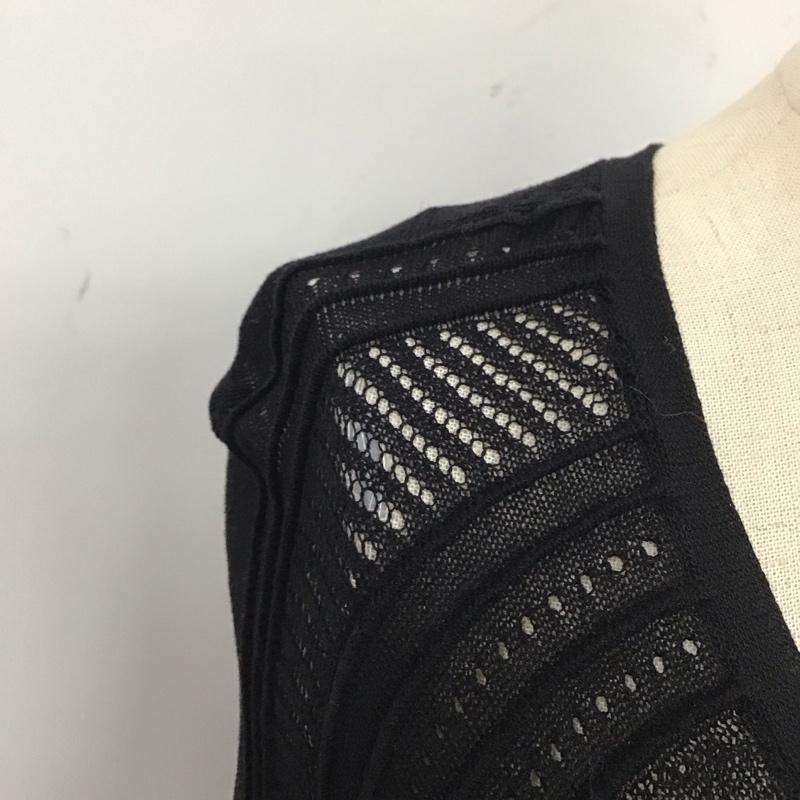 アズールバイマウジー AZUL BY MOUSSY カーディガン 長袖 250ESB70-573E SHADOWBORDERKNITCARDIGAN 長袖カーディガン FREE 総柄 黒 / ブラック /  レディース USED 古着 中古 10120416