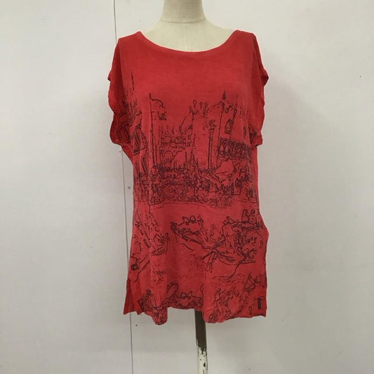 ディーゼル DIESEL Tシャツ 半袖 クルーネック XS  赤 / レッド /  レディース USED 古着 中古 10112341