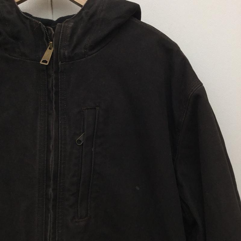 カーハート Carhartt ジャケット、上着 ジャンパー、ブルゾン XL ロゴ、文字 茶 / ブラウン /  メンズ USED 古着 中古 10119079