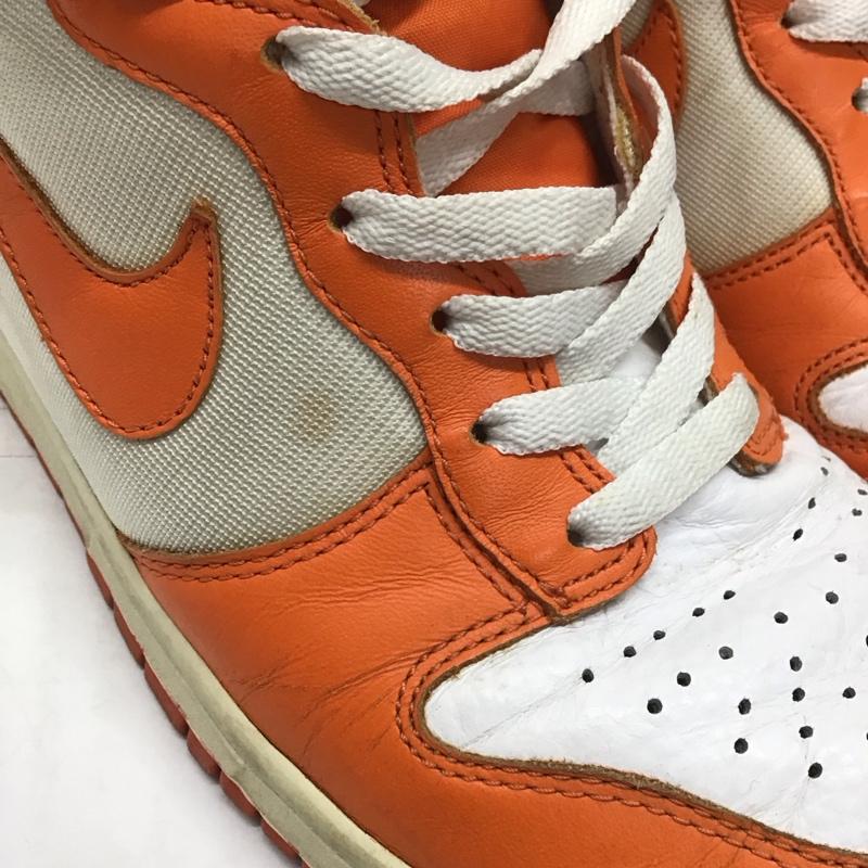 ナイキ NIKE スニーカー スニーカー 317982-181 DUNK HIGH 27.5cm 27.5cm ロゴ、文字 白 / ホワイト / X 橙 / オレンジ /  メンズ USED 古着 中古 10113034