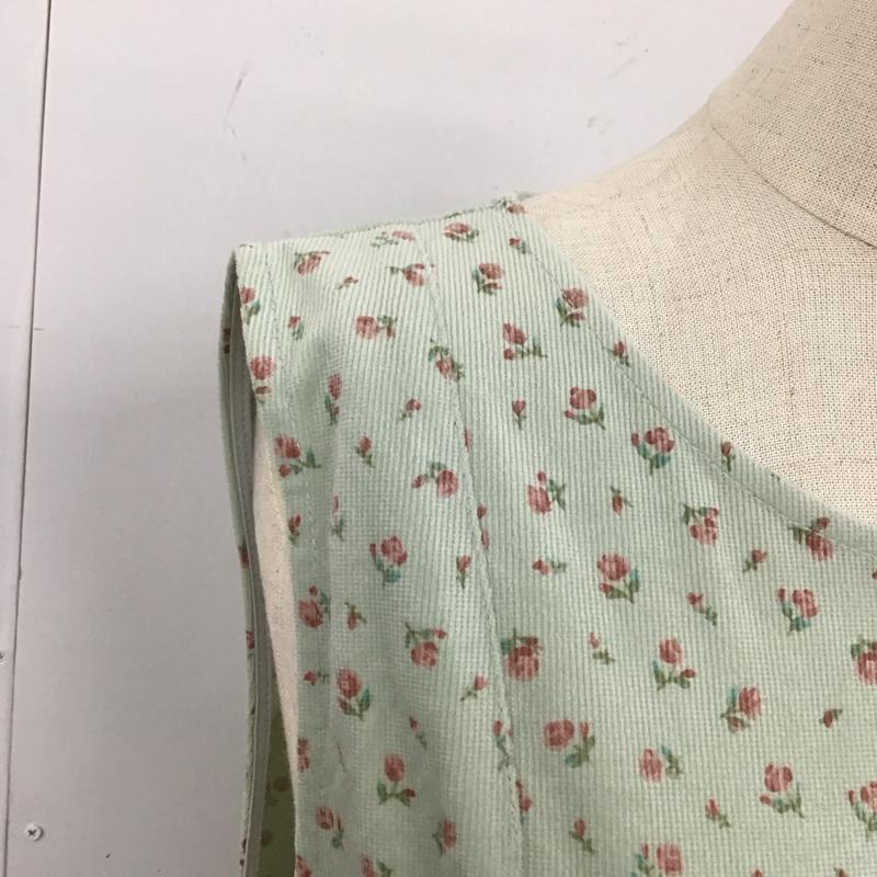 メリージェニー merry jenny ワンピース ロングスカート 282350303301-01 petit flower ティアード ジャンスカ FREE 花柄 薄緑 / ライトグリーン /  レディース USED 古着 中古 10112048