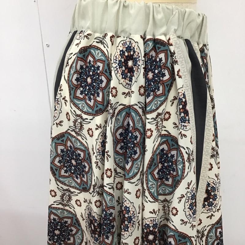 ジーナシス JEANASIS スカート ロングスカート JS050274MT スカーフSPアシメSK FREE 総柄 マルチカラー / マルチカラー /  レディース USED 古着 中古 10119379