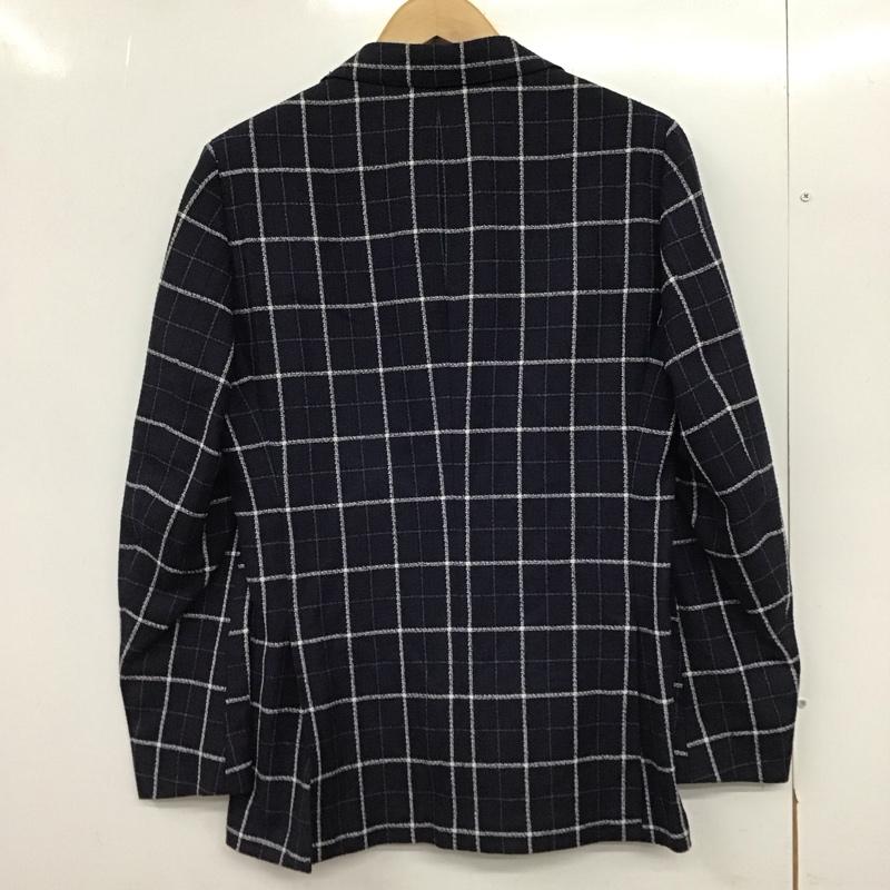 ユナイテッドアローズ UNITED ARROWS ジャケット、上着 ジャケット、ブレザー カジュアルジャケット アウター カラージャケット 44 チェック 紺 / ネイビー /  メンズ USED 古着 中古 10150869