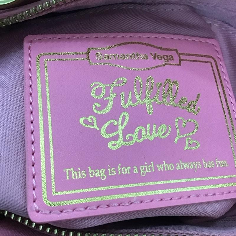 サマンサベガ Samantha Vega ハンドバッグ ハンドバッグ リボン ショルダーバッグ 2WAY ロゴ、文字 桃 / ピンク /  レディース USED 古着 中古 10139347