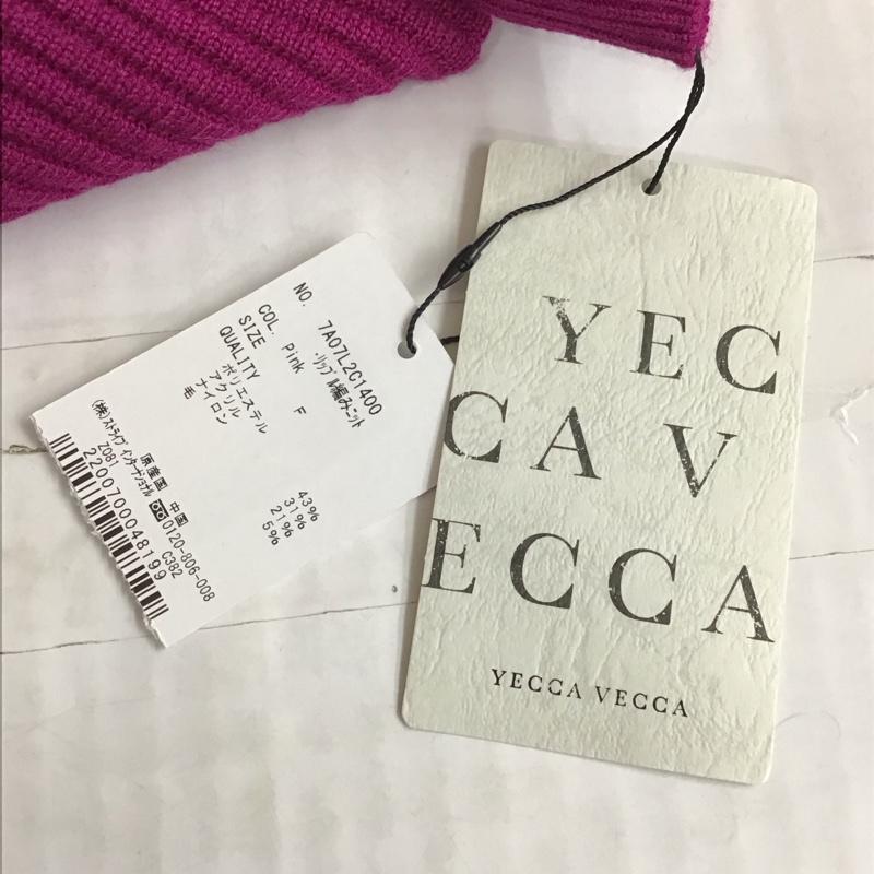 イェッカヴェッカ YECCA VECCA ニット、セーター 長袖 7A07L2C1400 ボートネック リップル編み タグ付き FREE  桃 / ピンク /  レディース USED 古着 中古 10118346