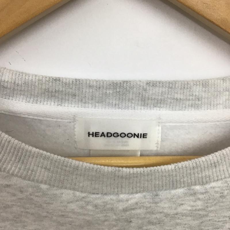 ヘッドグーニー HEADGOONIE トレーナー 長袖 長袖トレーナー スウェット クルーネック プルオーバー XL ロゴ、文字 灰 / グレー /  メンズ USED 古着 中古 10149138