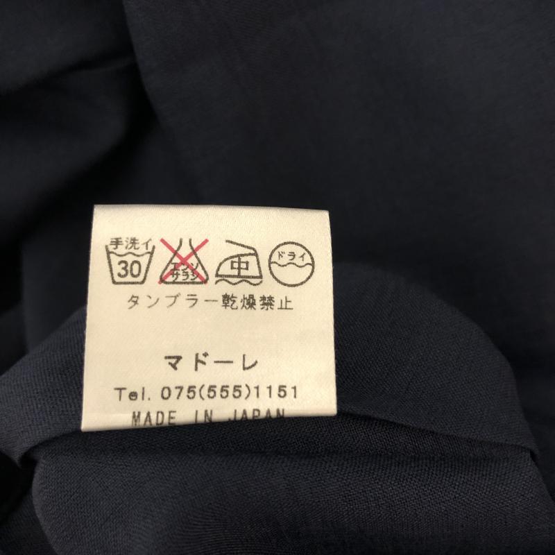 マドーレ MaDre ワンピース ひざ丈スカート 38 無地 黒 / ブラック /  レディース USED 古着 中古 10014888