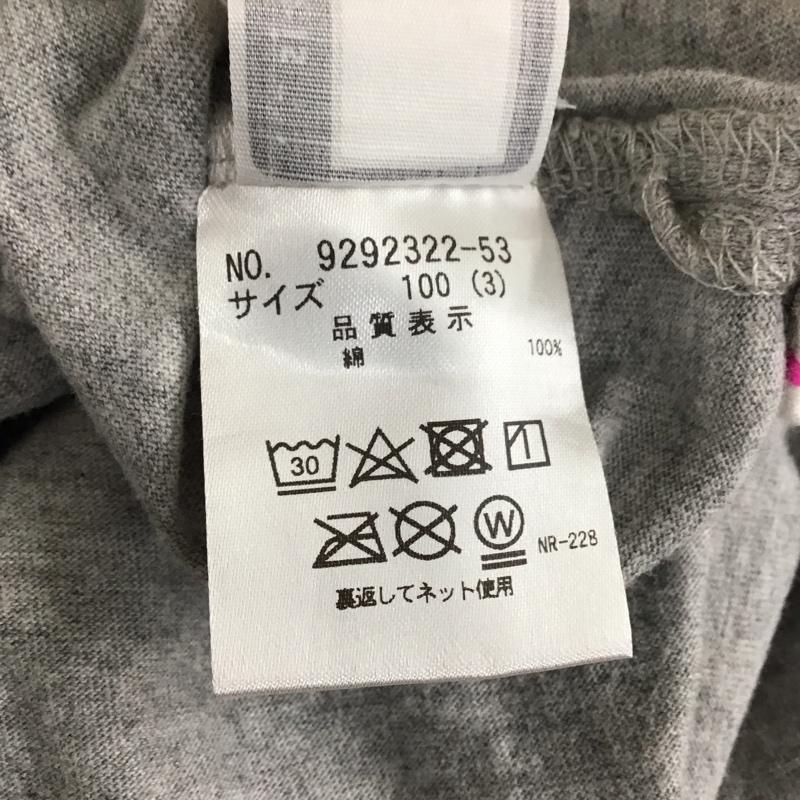 エックスガール X-girl ワンピース ミニスカート ノースリーブロングワンピース フレアスカートワンピース 裾ジップ 100cm ロゴ、文字 灰 / グレー /  ガールズ USED 古着 中古 10117508