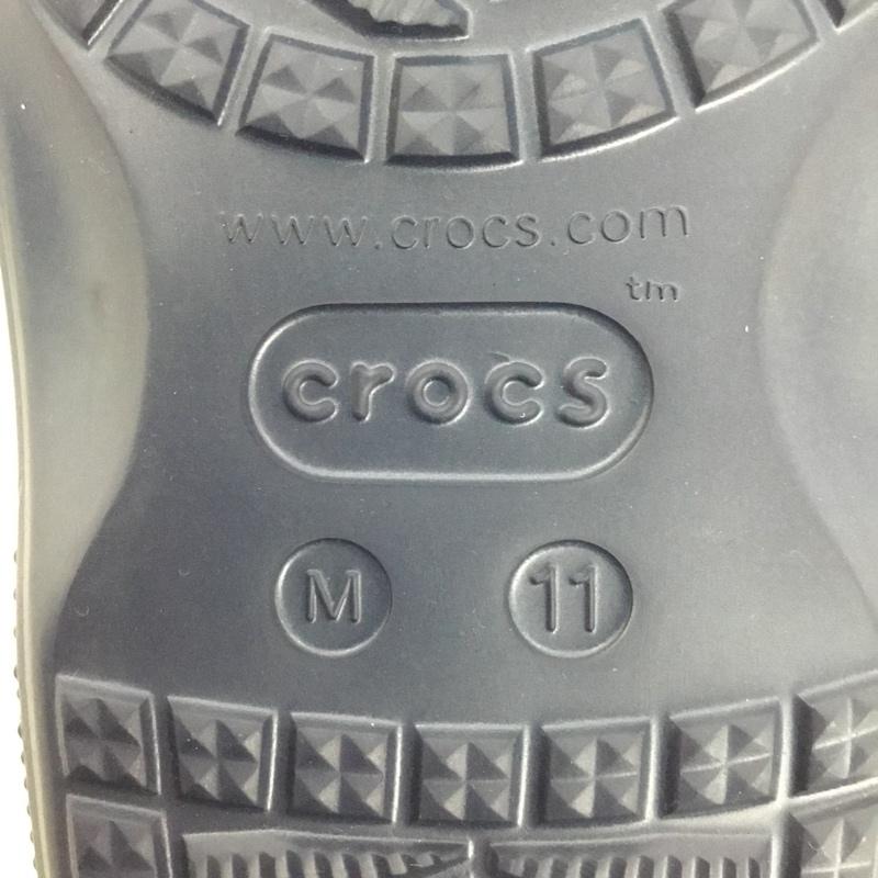クロックス crocs サンダル サンダル コンフォートサンダル シャワーサンダル 29cm 29.0cm ロゴ、文字 紺 / ネイビー /  メンズ USED 古着 中古 10147719