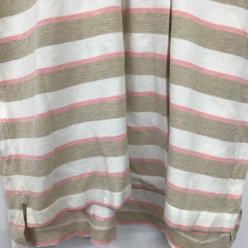 チャップスラルフローレン CHAPSRALPHLAUREN ポロシャツ 半袖 半袖ポロシャツ カラーシャツ 半袖カットソー M ボーダー柄 白 / ホワイト / X 桃 / ピンク / X ベージュ / ベージュ /  メンズ USED 古着 中古 10140698