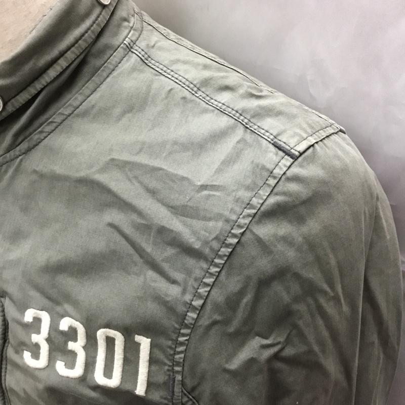 ジースターロゥ G-STAR RAW ジャケット、上着 ジャンパー、ブルゾン ジップアップジャケット ミリタリージャケット カジュアルジャケット S ロゴ、文字 カーキ / カーキ /  メンズ USED 古着 中古 10112298