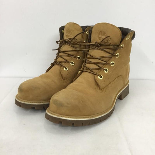 ティンバーランド Timberland ブーツ ショートブーツ 37578 アルバーン 6インチ レースアップ ウォータープルーフブーツ 26.5cm 26.5cm ワンポイント ベージュ / ベージュ /  メンズ USED 古着 中古 10140926
