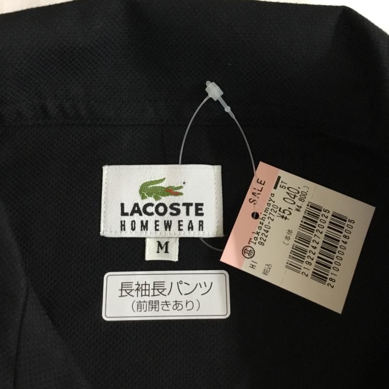 ラコステ LACOSTE セットアップ セットアップ セットアップ パジャマ カジュアルシャツ ワイドパンツ M ロゴ、文字 黒 / ブラック /  メンズ USED 古着 中古 10113381