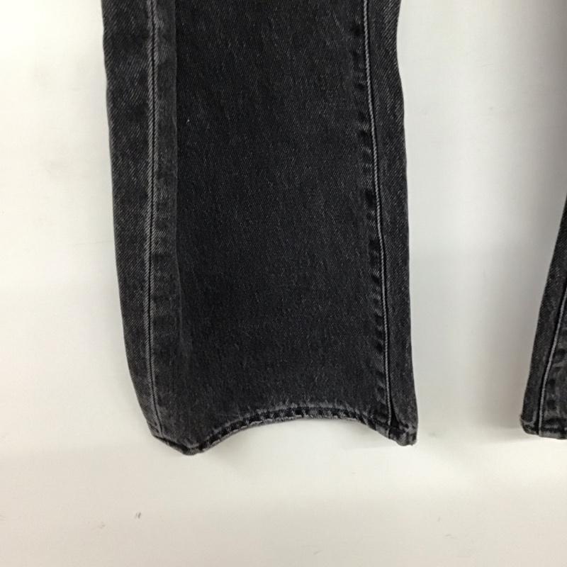 マウジー MOUSSY パンツ デニム、ジーンズ 010FAA11-5500 THIGH SLIT BLK LOOSE STRAIGHT サイスリットストレートデニム 無地 黒 / ブラック /  レディース USED 古着 中古 10141721