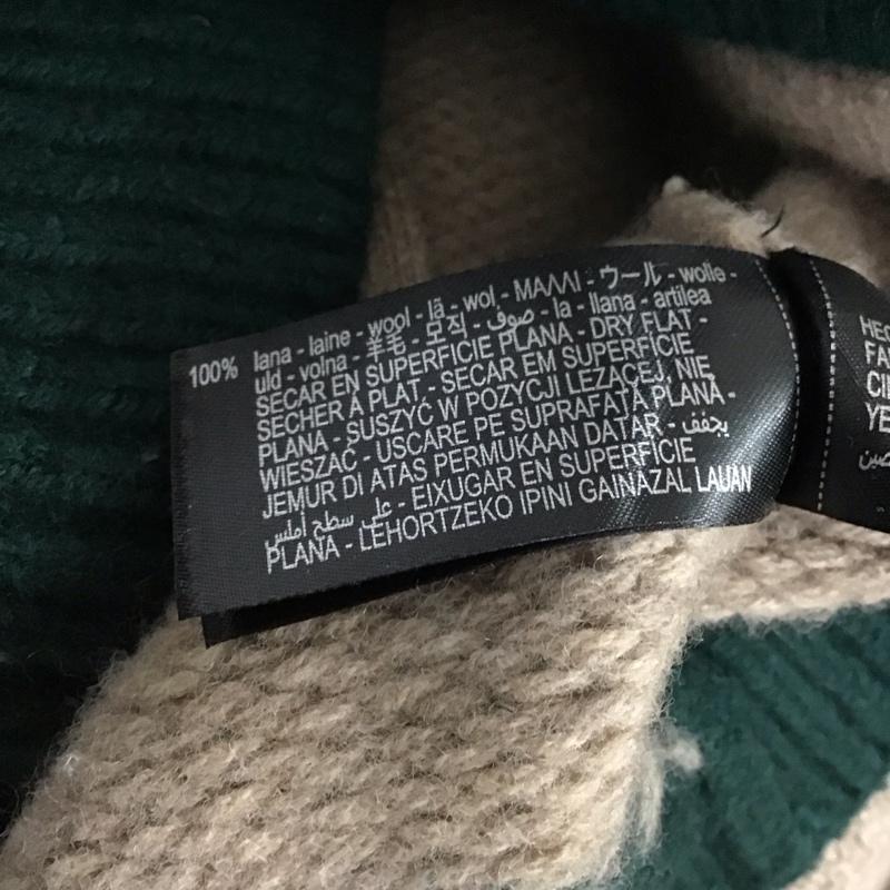 ザラ ZARA カーディガン 長袖 ジップアップ長袖ニットジャケット アウター プリント ベージュ / ベージュ /  ガールズ USED 古着 中古 10144307