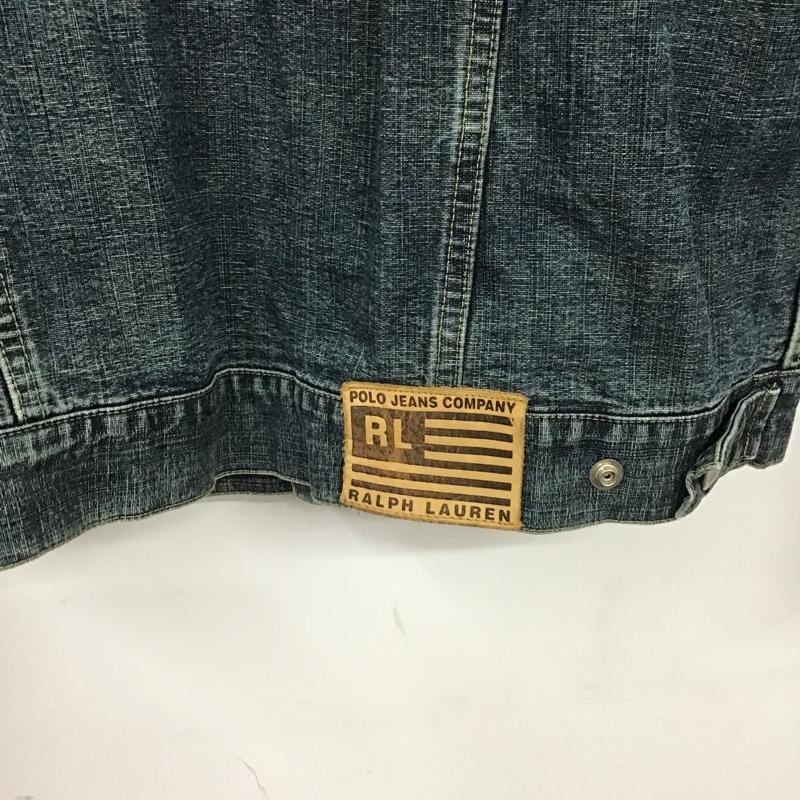 ポロジーンズ Polo Jeans Co. ジャケット、上着 ジャケット、ブレザー Gジャン デニムジャケット アウター カジュアルジャケット 160cm 無地 インディゴ / インディゴ /  ガールズ USED 古着 中古 10105633