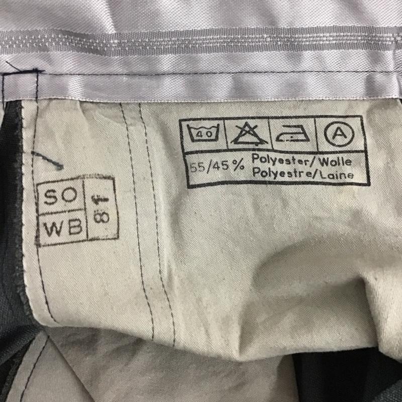 古着 USED パンツ スラックス スラックスパンツ ワイドパンツ カジュアルパンツ センタータックパンツ 48 ワンポイント 灰 / グレー /  メンズ USED 古着 中古 10109313