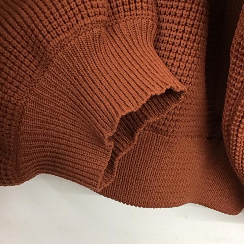 ジャバ Java カーディガン 長袖 長袖ニットカーディガン 前ボタン ノーカラー L 無地 橙 / オレンジ /  レディース USED 古着 中古 10142650