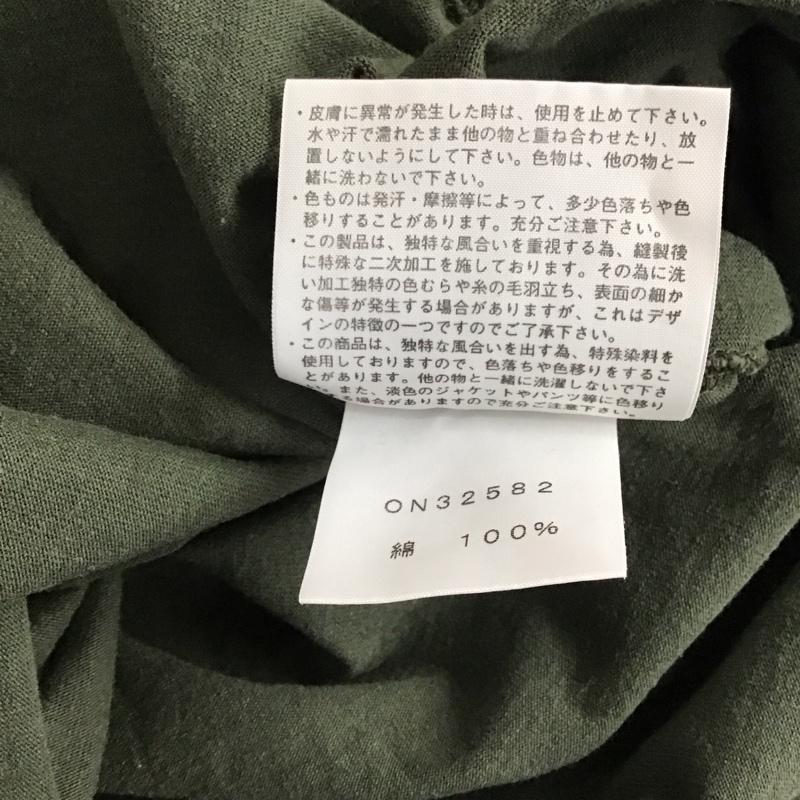 ザノースフェイス THE NORTH FACE Tシャツ 半袖 半袖カットソー プリントTシャツ クルーネックカットソー S ロゴ、文字 カーキ / カーキ /  メンズ USED 古着 中古 10145536