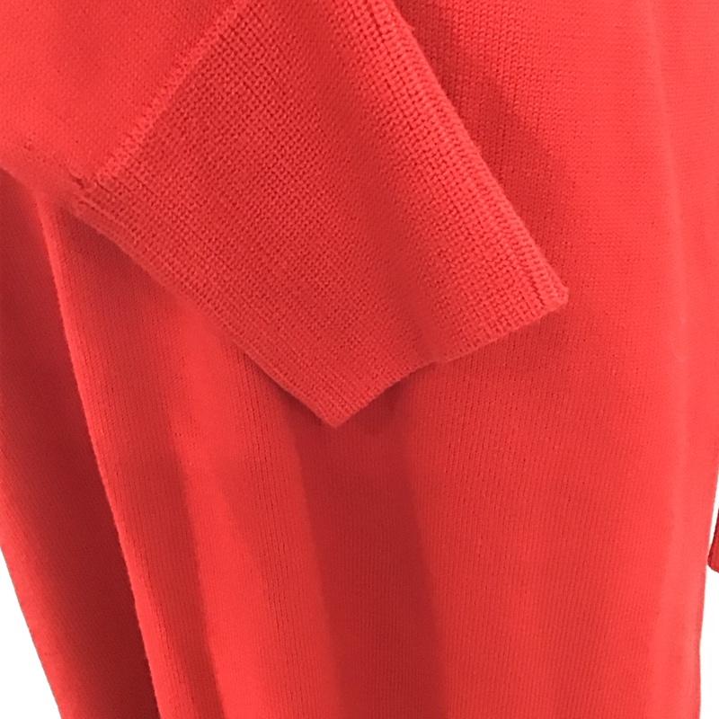 ザラ ZARA ワンピース ロングスカート 5536 130 600 長袖 ニットワンピース S 無地 赤 / レッド /  レディース USED 古着 中古 10119610