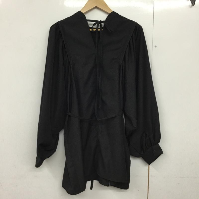 フーズフーチコ who s who Chico チュニック 長袖 CHZ1002404A0002 ボリュームスリーブ ミニワンピース FREE 無地 黒 / ブラック /  レディース USED 古着 中古 10144699