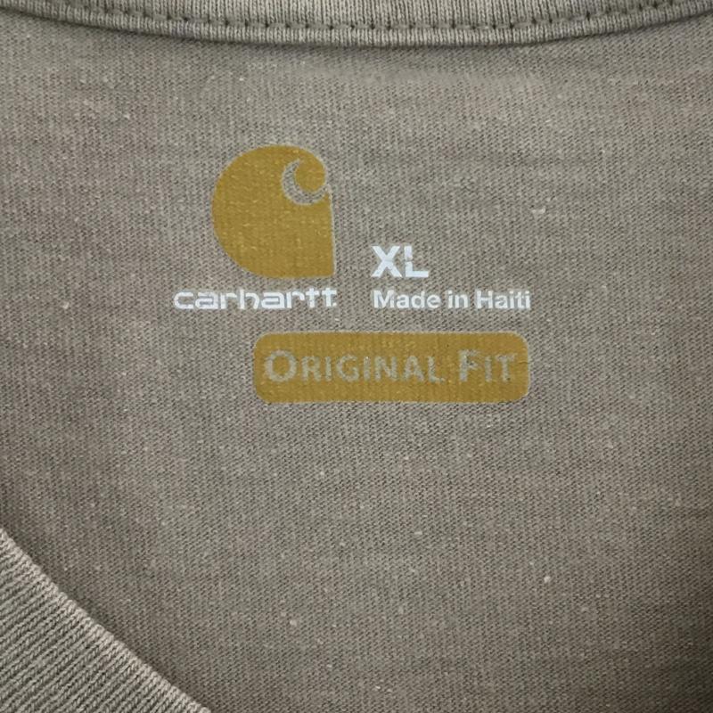 カーハート Carhartt Tシャツ 半袖 XL ロゴ、文字 ベージュ / ベージュ /  メンズ USED 古着 中古 10145806