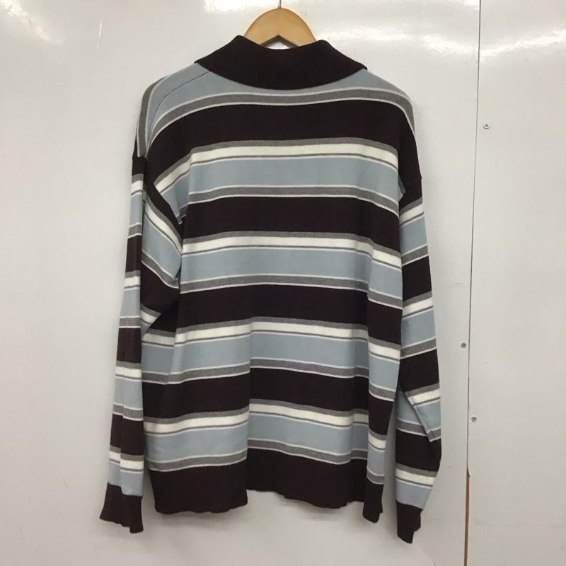 ローリーズファーム LOWRYS FARM ニット、セーター 長袖 長袖ニットカットソー カラーネック セーター FREE ボーダー柄 マルチカラー / マルチカラー /  レディース USED 古着 中古 10147642