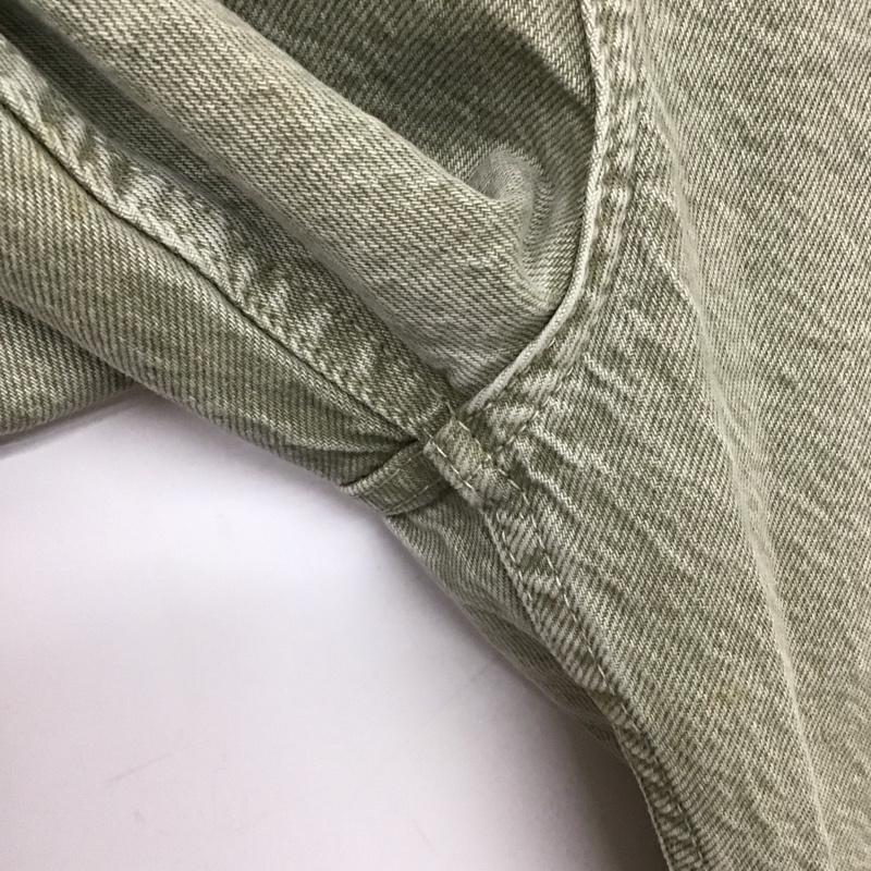 ザラ ZARA パンツ デニム、ジーンズ デニムパンツ ワイドパンツ カジュアルパンツ 38インチ 無地 カーキ / カーキ /  メンズ USED 古着 中古 10149603