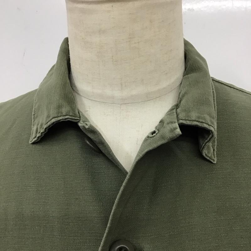 ミリタリー ミリタリー シャツ、ブラウス 半袖 ミリタリーシャツ 長袖シャツ ジャケット 無地 カーキ / カーキ /  メンズ USED 古着 中古 10115340