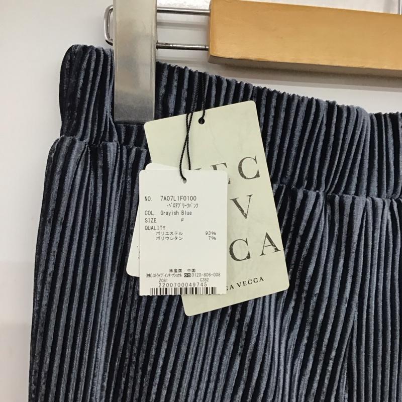 イェッカヴェッカ YECCA VECCA ボトムス ボトムス ベロアプリーツパンツ FREE 無地 青 / ブルー /  レディース USED 古着 中古 10137254