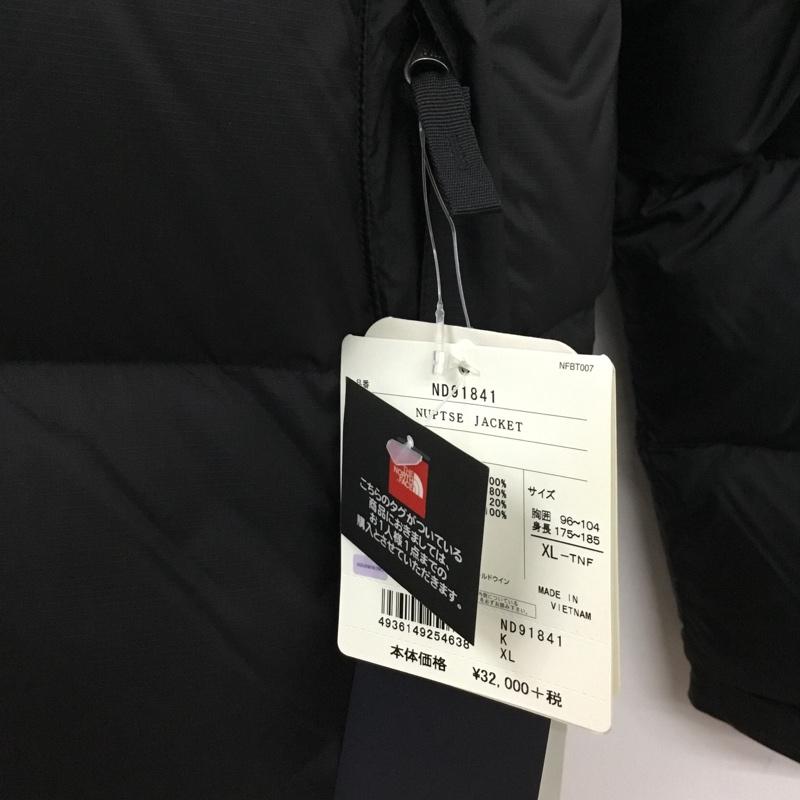 ザノースフェイス THE NORTH FACE ジャケット、上着 ジャンパー、ブルゾン ND91841 NuptseJacket ダウンジャケット アウター XL ロゴ、文字 黒 / ブラック /  メンズ USED 古着 中古 10120662