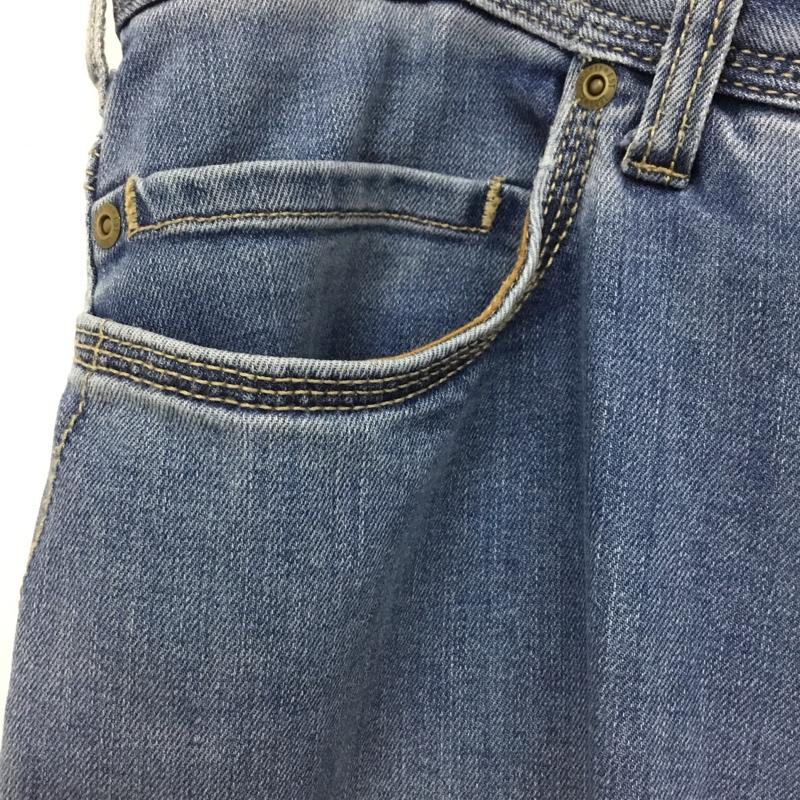 カーハート Carhartt パンツ デニム、ジーンズ デニムパンツ ストレートパンツ ワイドパンツ カジュアルパンツ ロゴ、文字 インディゴ / インディゴ /  メンズ USED 古着 中古 10114078