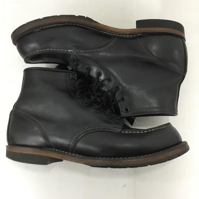 レッドウィング RED WING ブーツ ショートブーツ 09015-1 ワークブーツ 28cm 10D 箱有 US：10 無地 黒 / ブラック /  メンズ USED 古着 中古 10123266