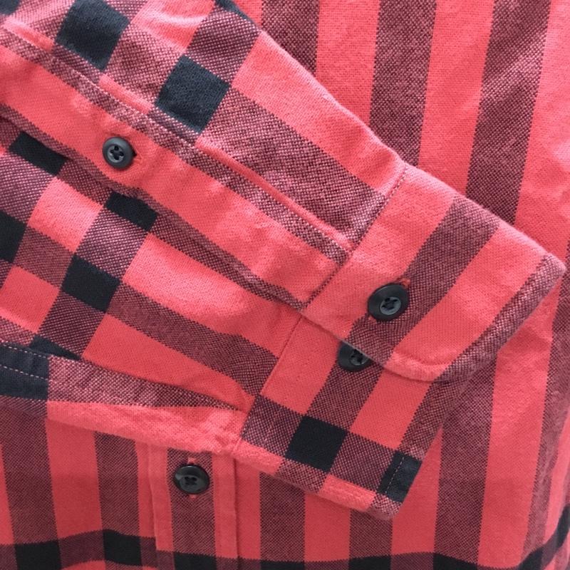 ブルックスブラザーズ BROOKS BROTHERS シャツ、ブラウス 長袖 S チェック 赤 / レッド / X 黒 / ブラック /  メンズ USED 古着 中古 10112761