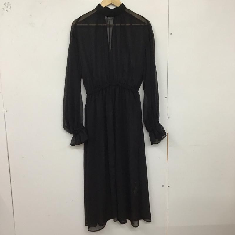スライ SLY ワンピース ロングスカート シアーシャツワンピース 1 無地 黒 / ブラック /  レディース USED 古着 中古 10128944