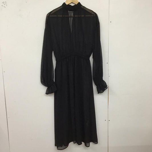スライ SLY ワンピース ロングスカート シアーシャツワンピース 1 無地 黒 / ブラック /  レディース USED 古着 中古 10128944