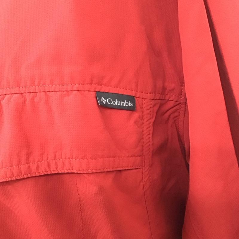 コロンビア Columbia シャツ、ブラウス 長袖 1564361 XM7022 ナイロンシャツ XL ロゴ、文字 赤 / レッド /  メンズ USED 古着 中古 10108260